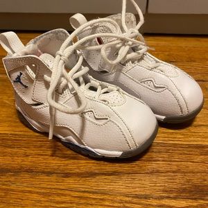 White toddler Jordan sneakers
